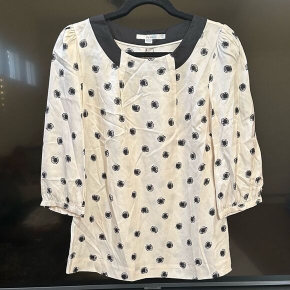 Boden Silk Blend Floral Ink Blot Blouse - Picture 1 of 7